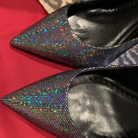 TAMARA MELLON LIMELIGHT DISCO BALL LEATHER PUMPS W/ CONTRASTING BLACK HEEL 8.5 - Picture 8 of 16